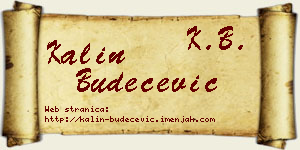 Kalin Budečević vizit kartica